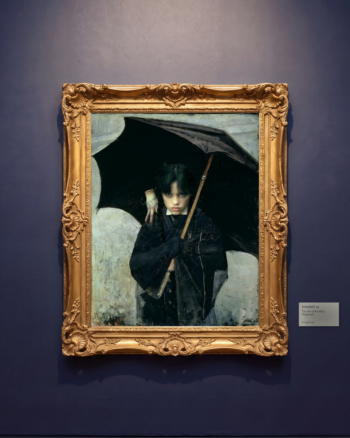 Exhibit 12, The Art of Avoiding Happiness: il quadro appeso nella sua Sala del Museo Straight Leg