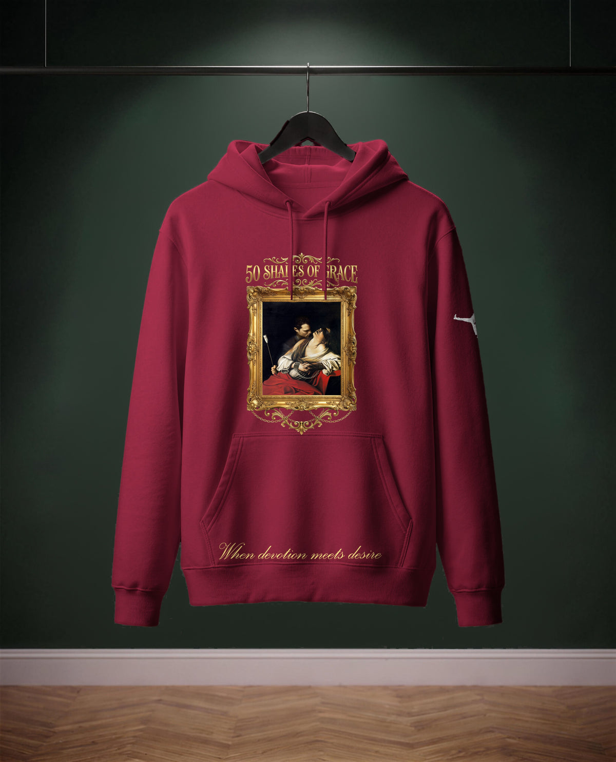50 Shades of Grace — felpa colore Bourdeaux, davanti