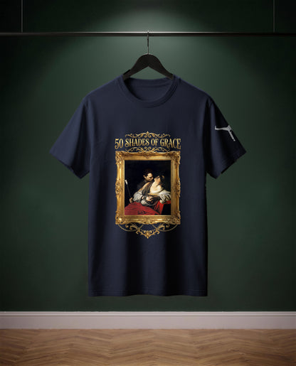 50 Shades of Grace — t-shirt colore Blu oltremare, davanti
