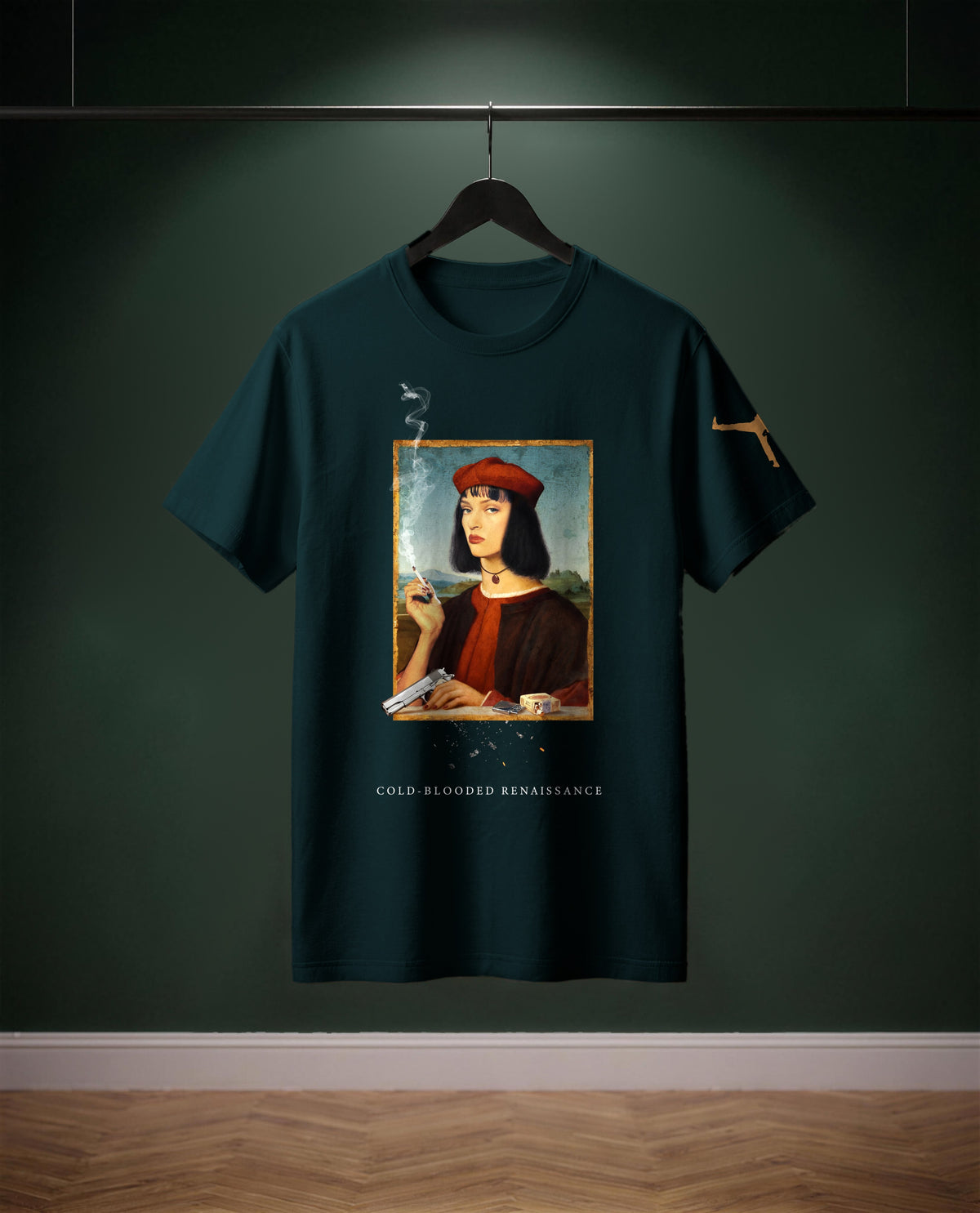 Cold-Blooded Renaissance — t-shirt colore Blu petrolio, davanti