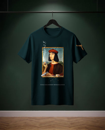 Cold-Blooded Renaissance — t-shirt colore Blu petrolio, davanti