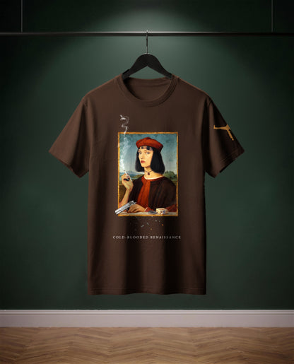 Cold-Blooded Renaissance — t-shirt colore Cioccolato, davanti