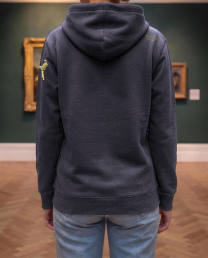 Heads of Thrones — felpa indossata di spalle, con il logo sulla manica