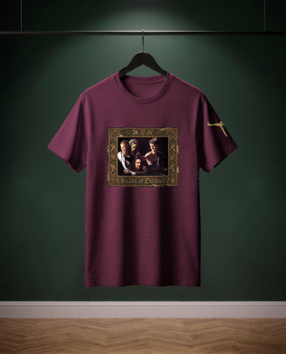 Heads of Thrones — t-shirt colore Bourdeaux, davanti