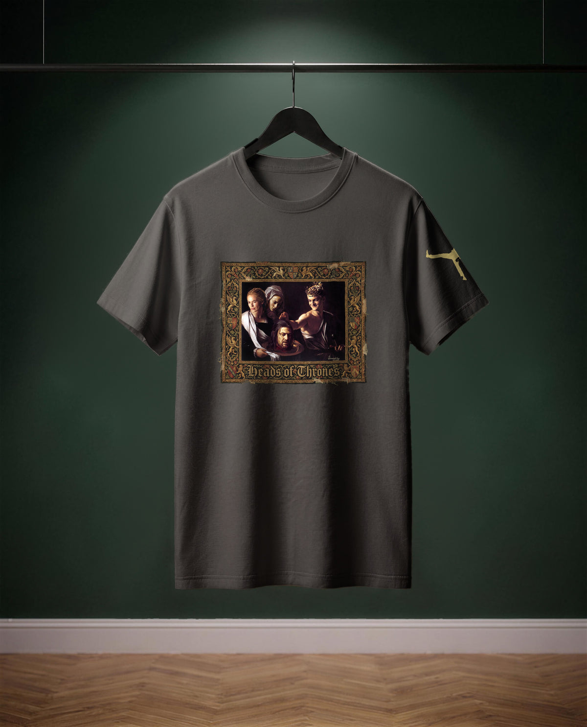 Heads of Thrones — t-shirt colore Grigio scuro, davanti
