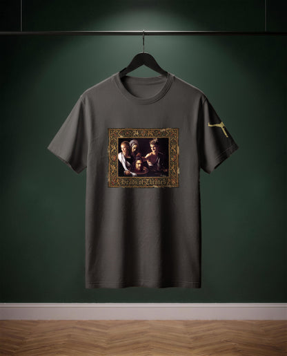 Heads of Thrones — t-shirt colore Grigio scuro, davanti
