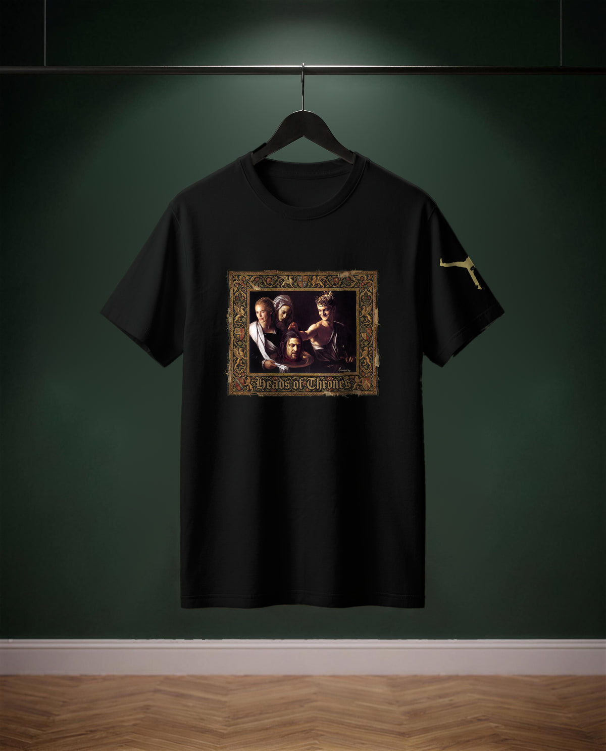 Heads of Thrones — t-shirt colore Nero, davanti