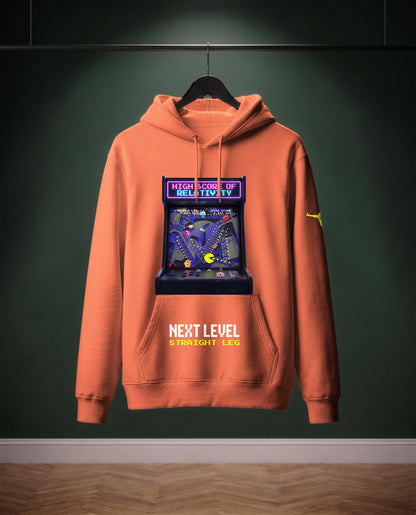 High Score of Relativity — felpa colore Arancio pop, davanti