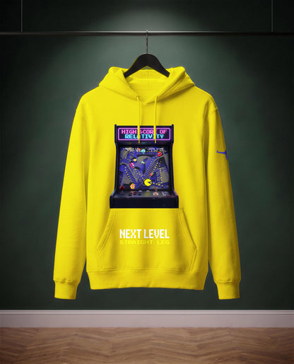 High Score of Relativity — felpa colore Giallo oro, davanti