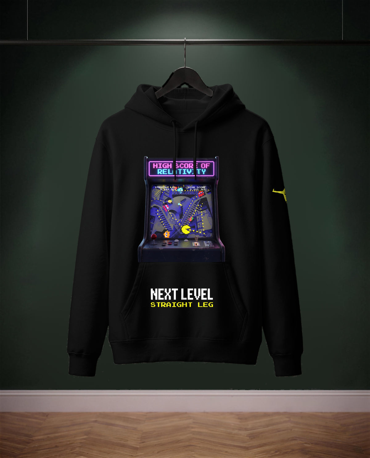 High Score of Relativity — felpa colore Nero, davanti