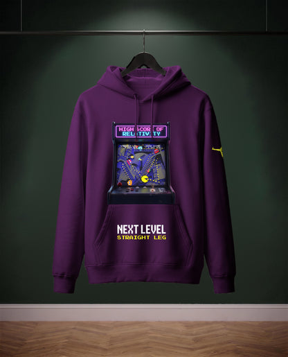 High Score of Relativity — felpa colore Viola astrale, davanti