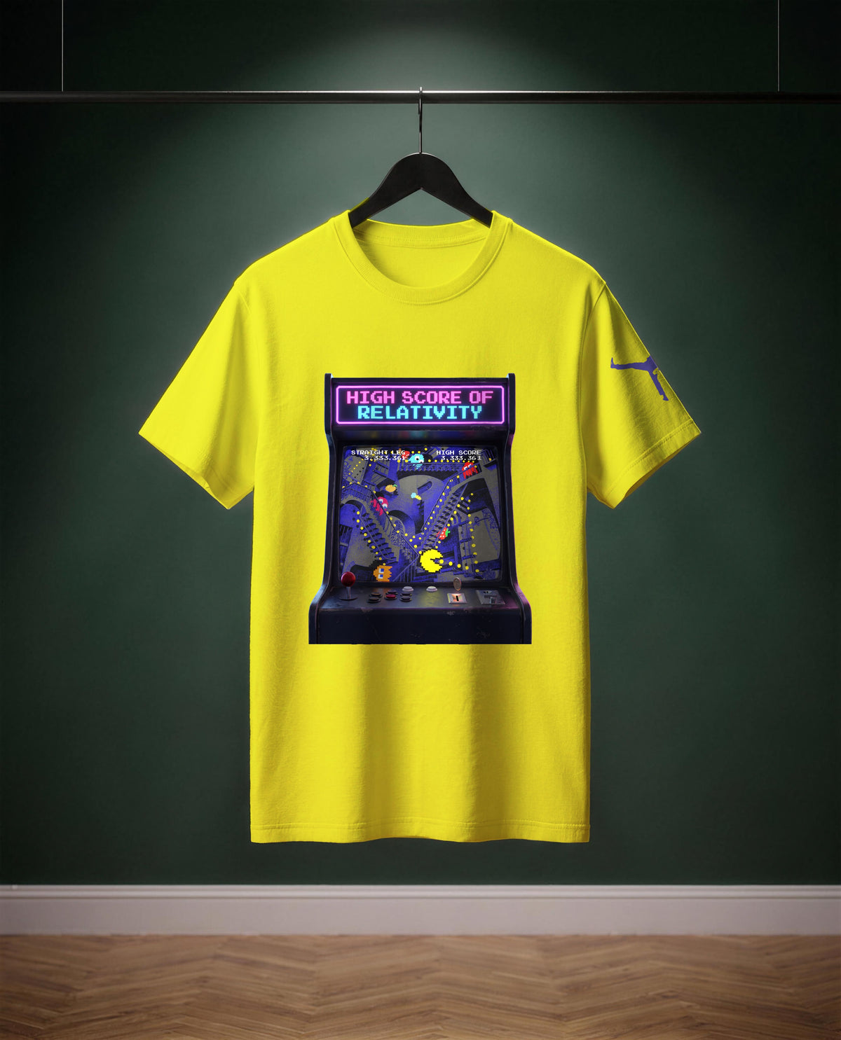 High Score of Relativity — t-shirt colore Giallo limone, davanti