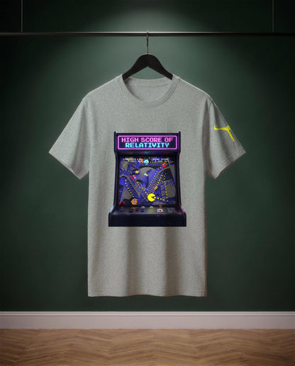 High Score of Relativity — t-shirt colore Grigio medio melange, davanti