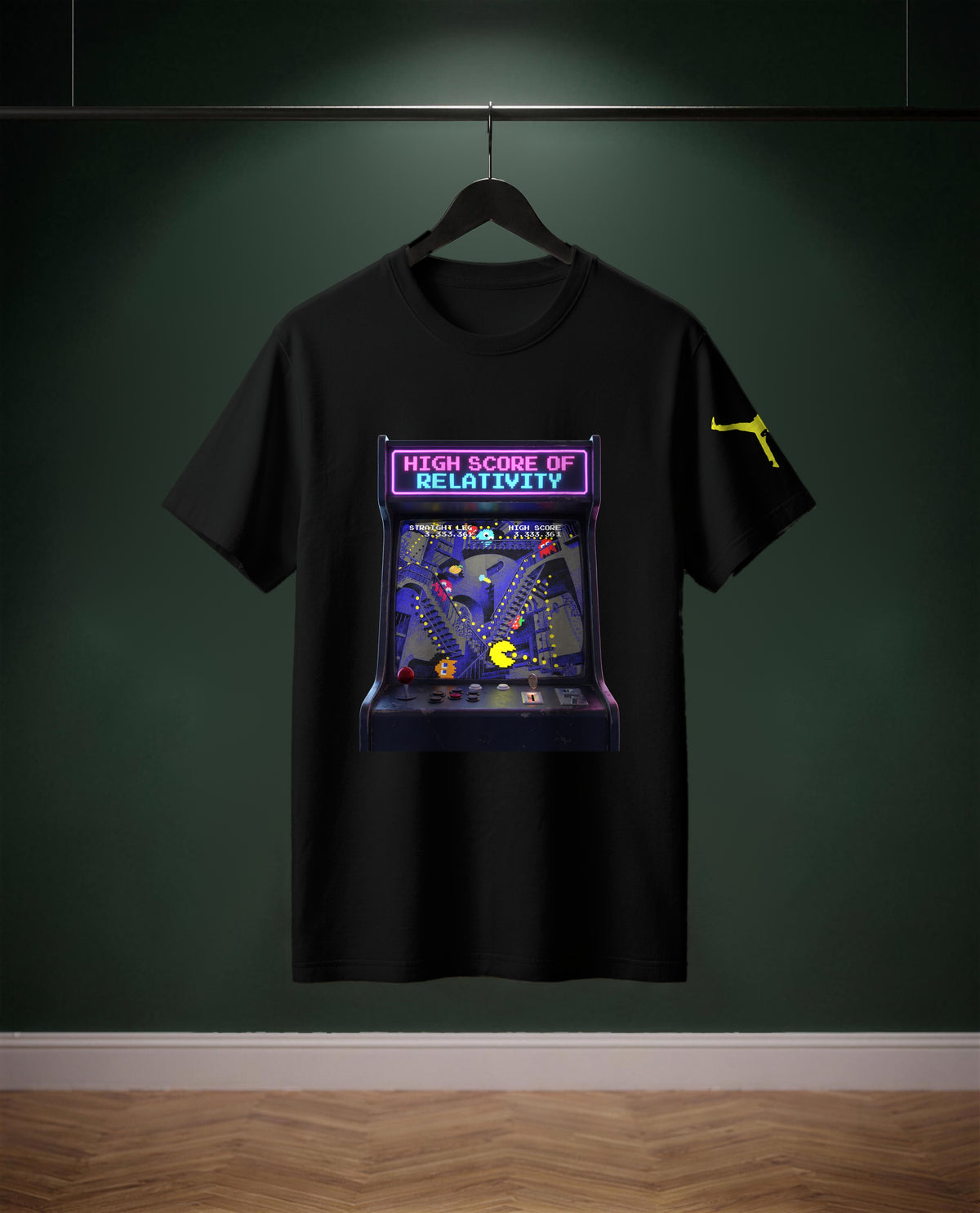 High Score of Relativity — t-shirt colore Nero, davanti