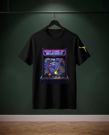 High Score of Relativity — t-shirt colore Nero, davanti