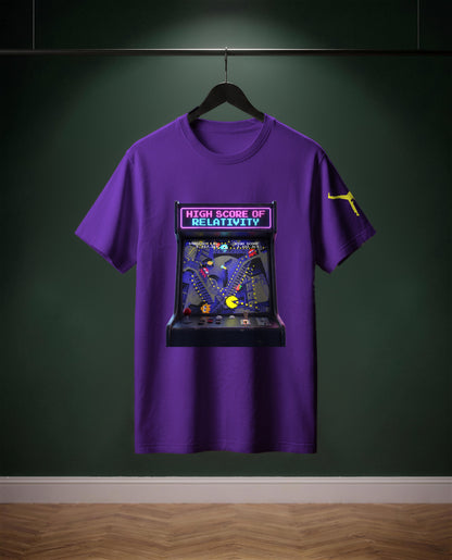 High Score of Relativity — t-shirt colore Viola scuro, davanti