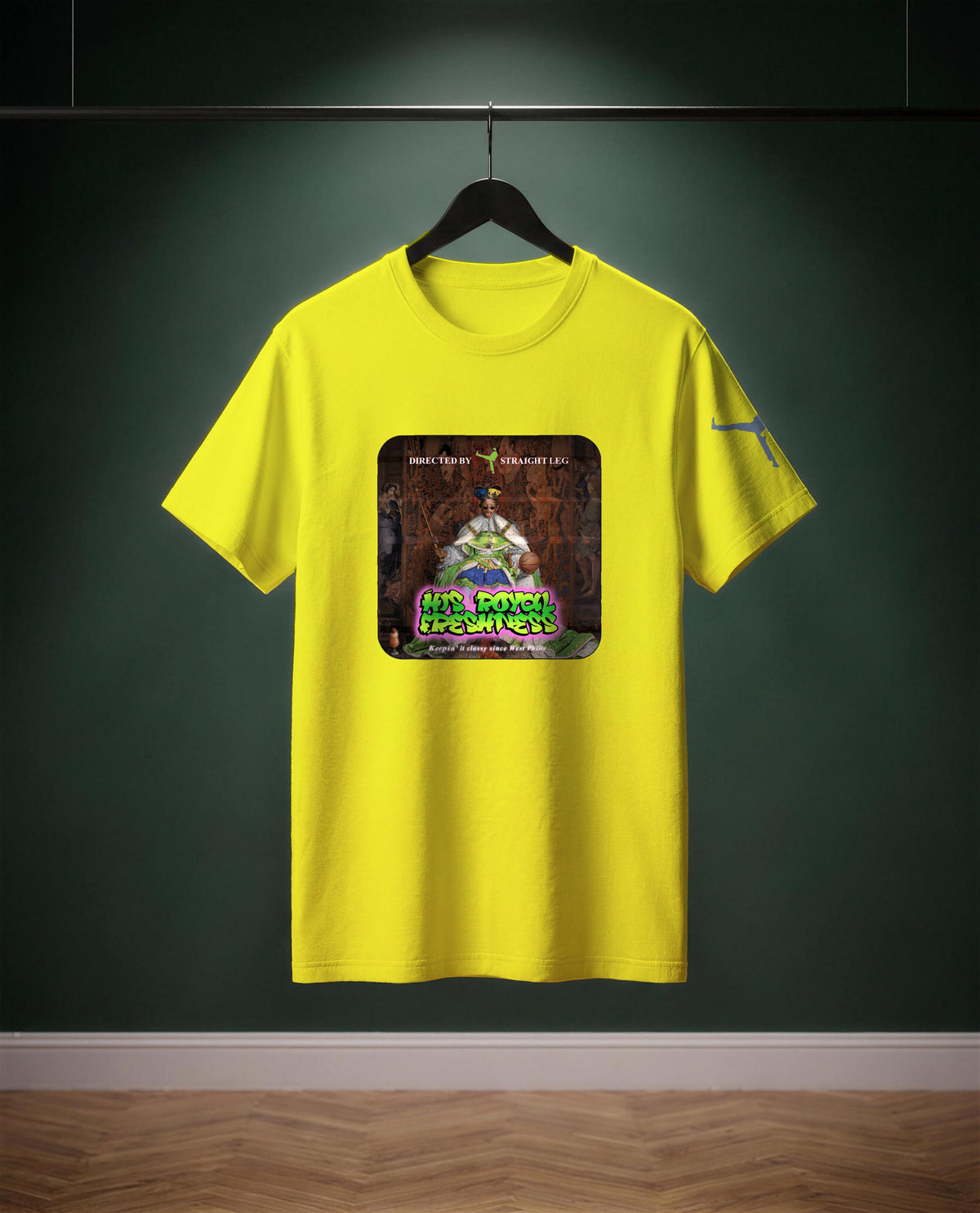 His Royal Freshness — t-shirt colore Giallo limone, davanti