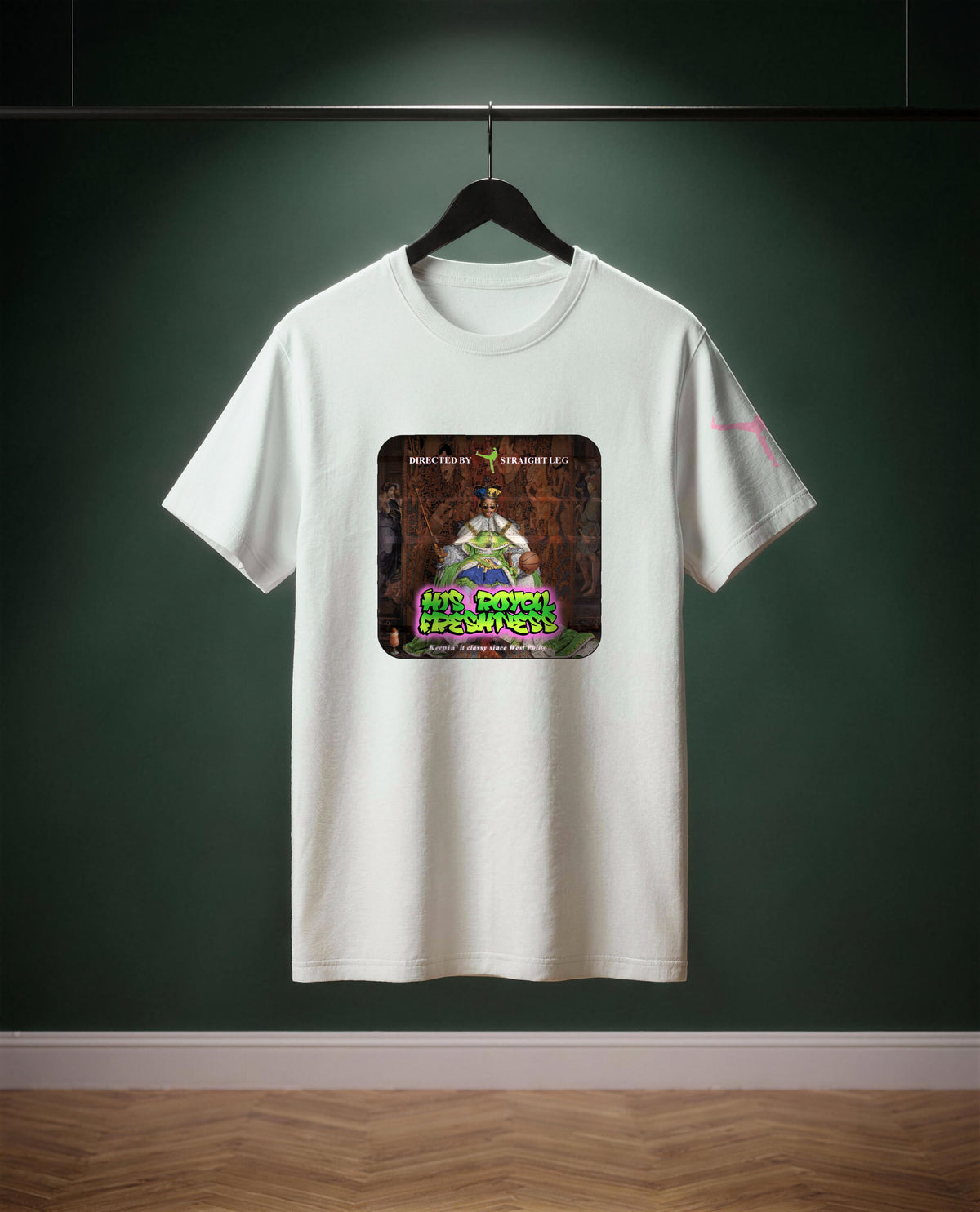 His Royal Freshness — t-shirt colore Off-white, davanti