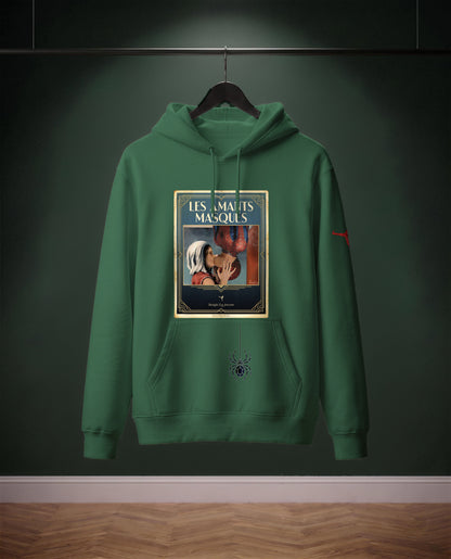 Les Amants Masqués — felpa colore Verde bottiglia, davanti