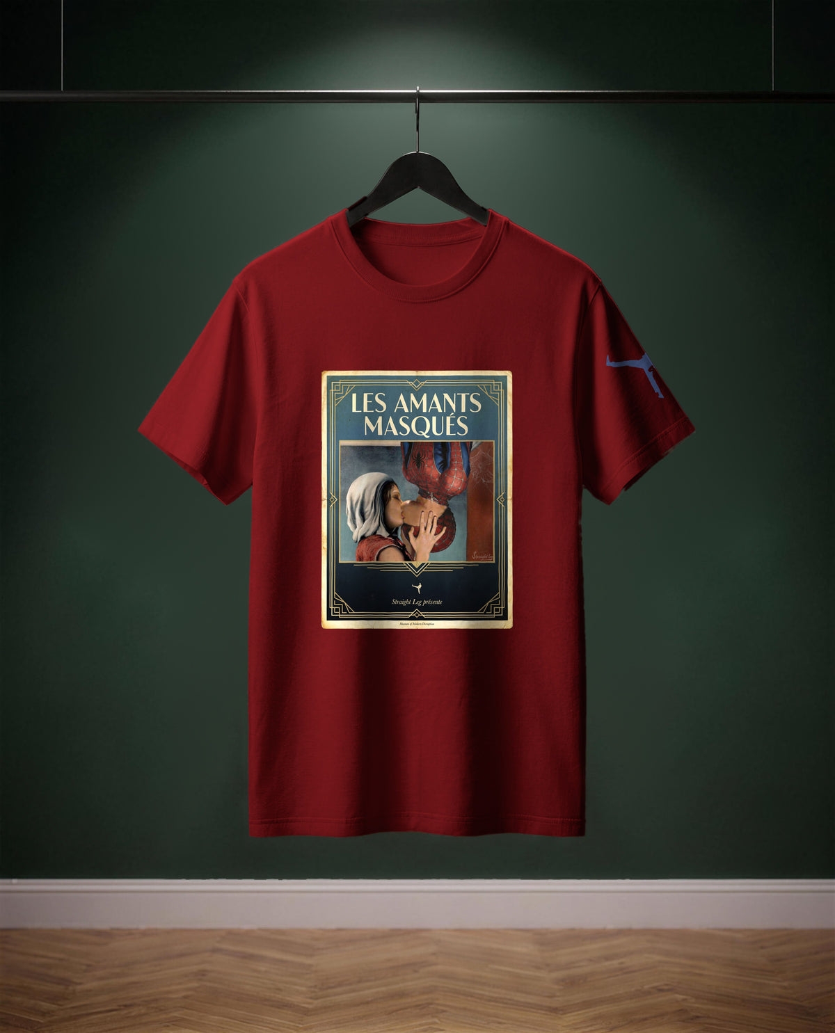 Les Amants Masqués — t-shirt colore Chili, davanti