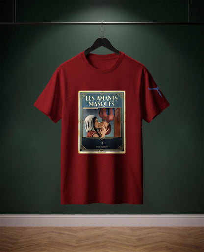 Les Amants Masqués — t-shirt colore Chili, davanti