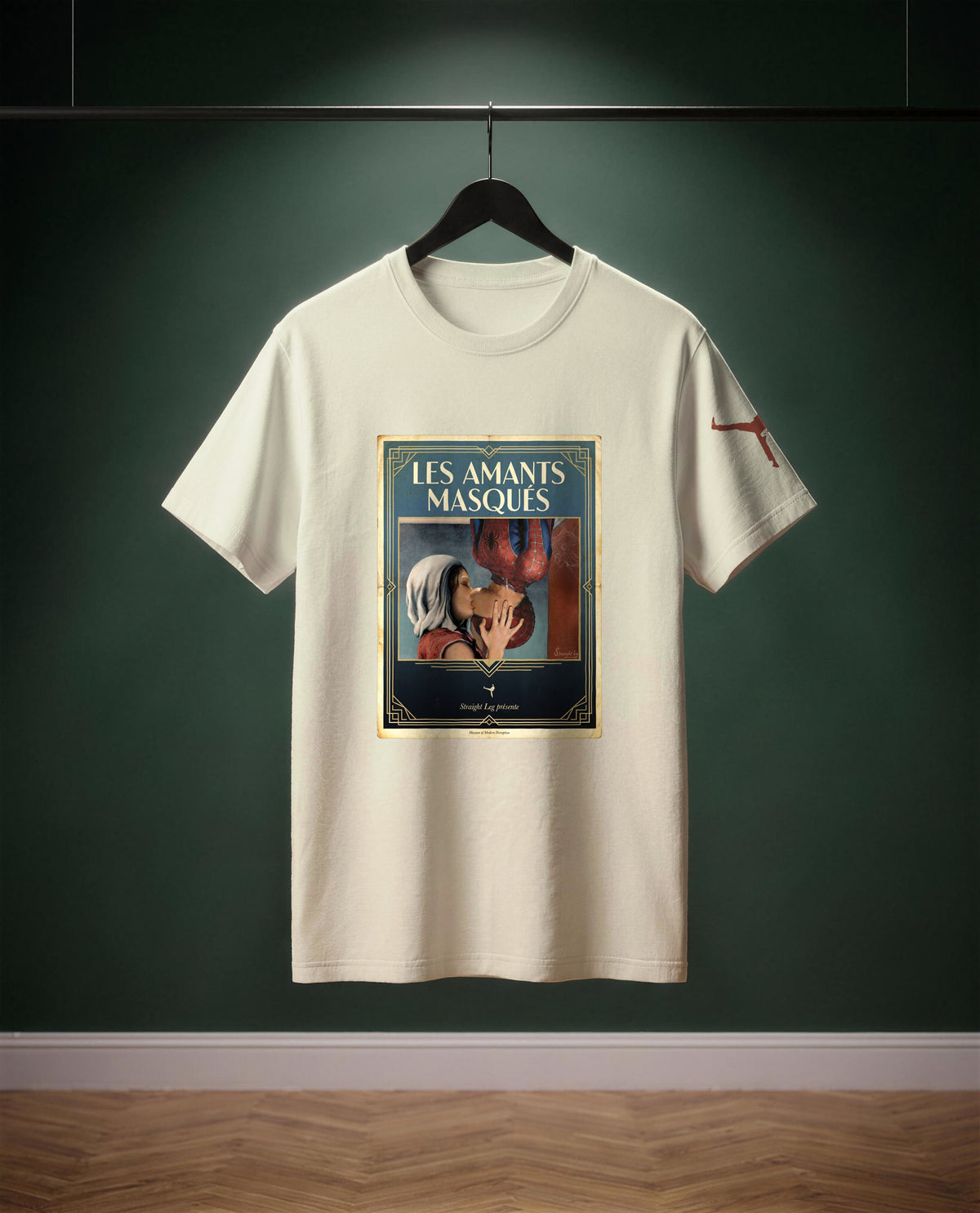 Les Amants Masqués — t-shirt colore Crema, davanti
