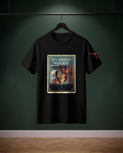 Les Amants Masqués — t-shirt colore Nero, davanti