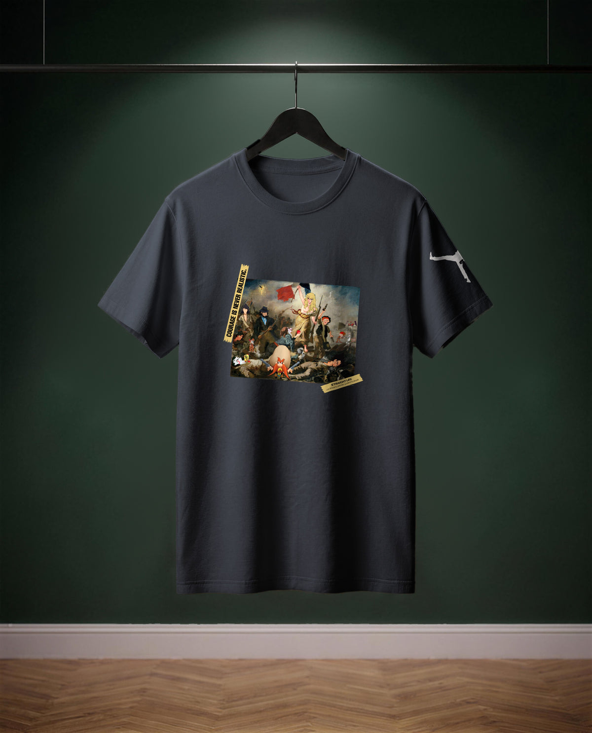 Les Dessins Animés guident le Peuple — t-shirt colore Grigio topo, davanti