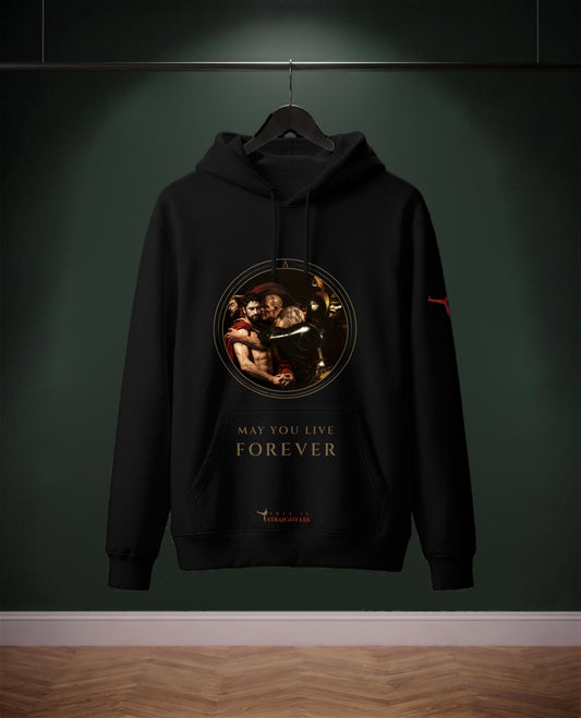 May You live Forever — felpa colore Nero, davanti