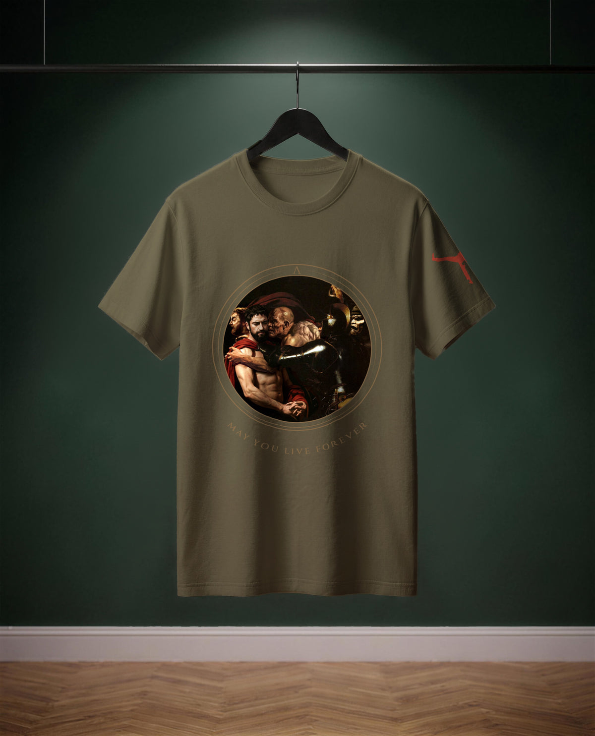 May You live Forever — t-shirt colore Army, davanti