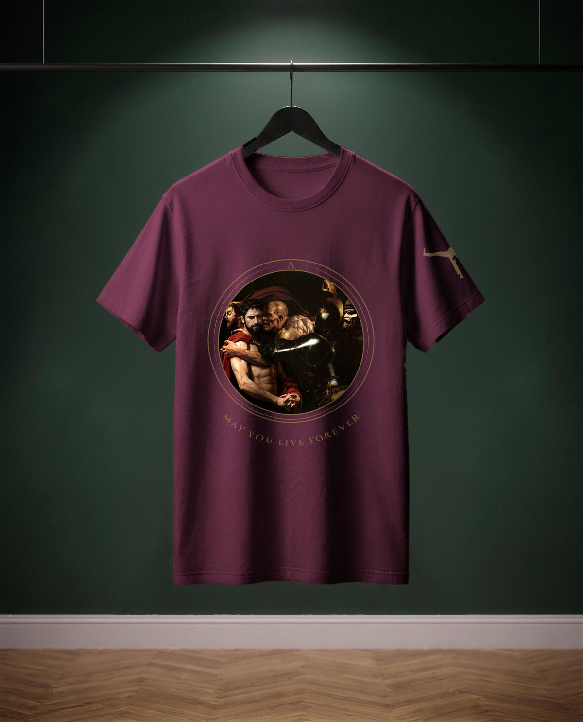 May You live Forever — t-shirt colore Bourdeaux, davanti