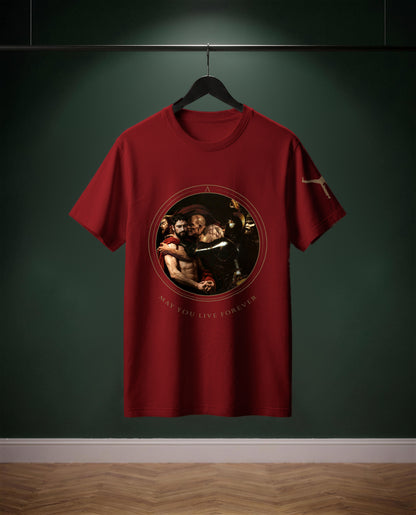 May You live Forever — t-shirt colore Chili, davanti