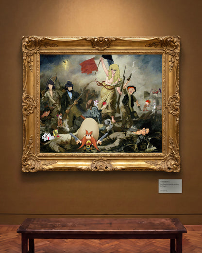 Exhibit 8, Les Dessins Animés guident le Peuple: il quadro appeso nella sua Sala del Museo Straight Leg
