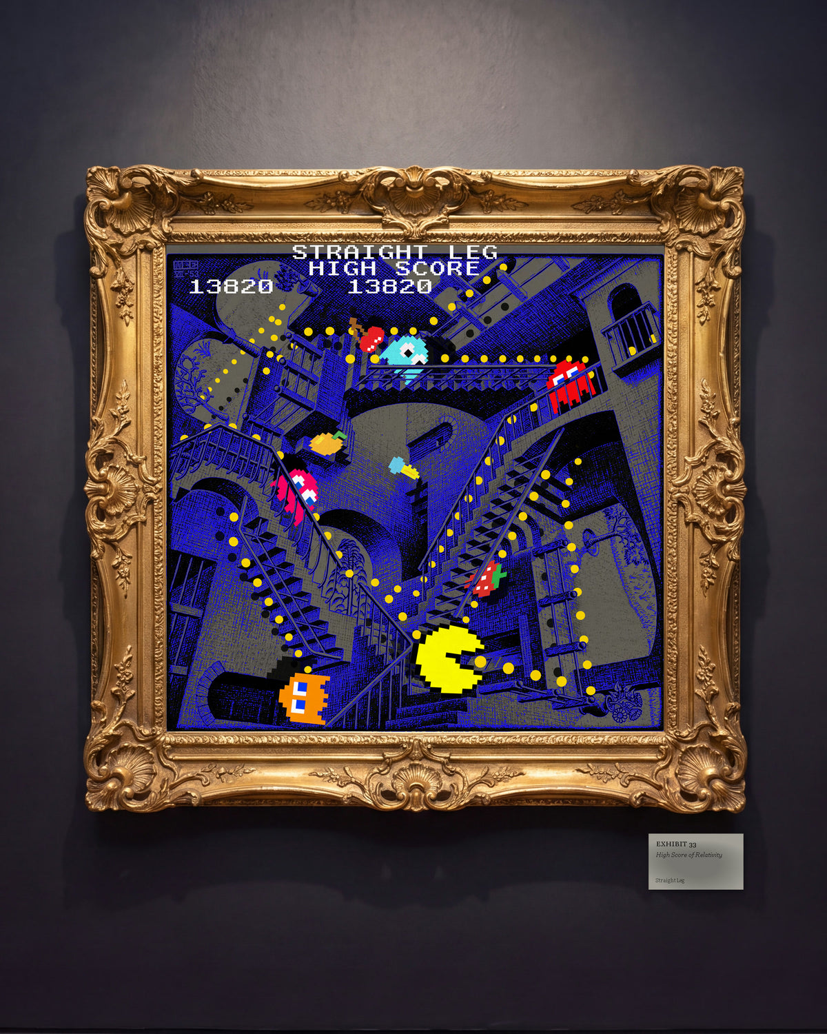 Exhibit 33, High Score of Relativity: il quadro appeso nella sua Sala del Museo Straight Leg