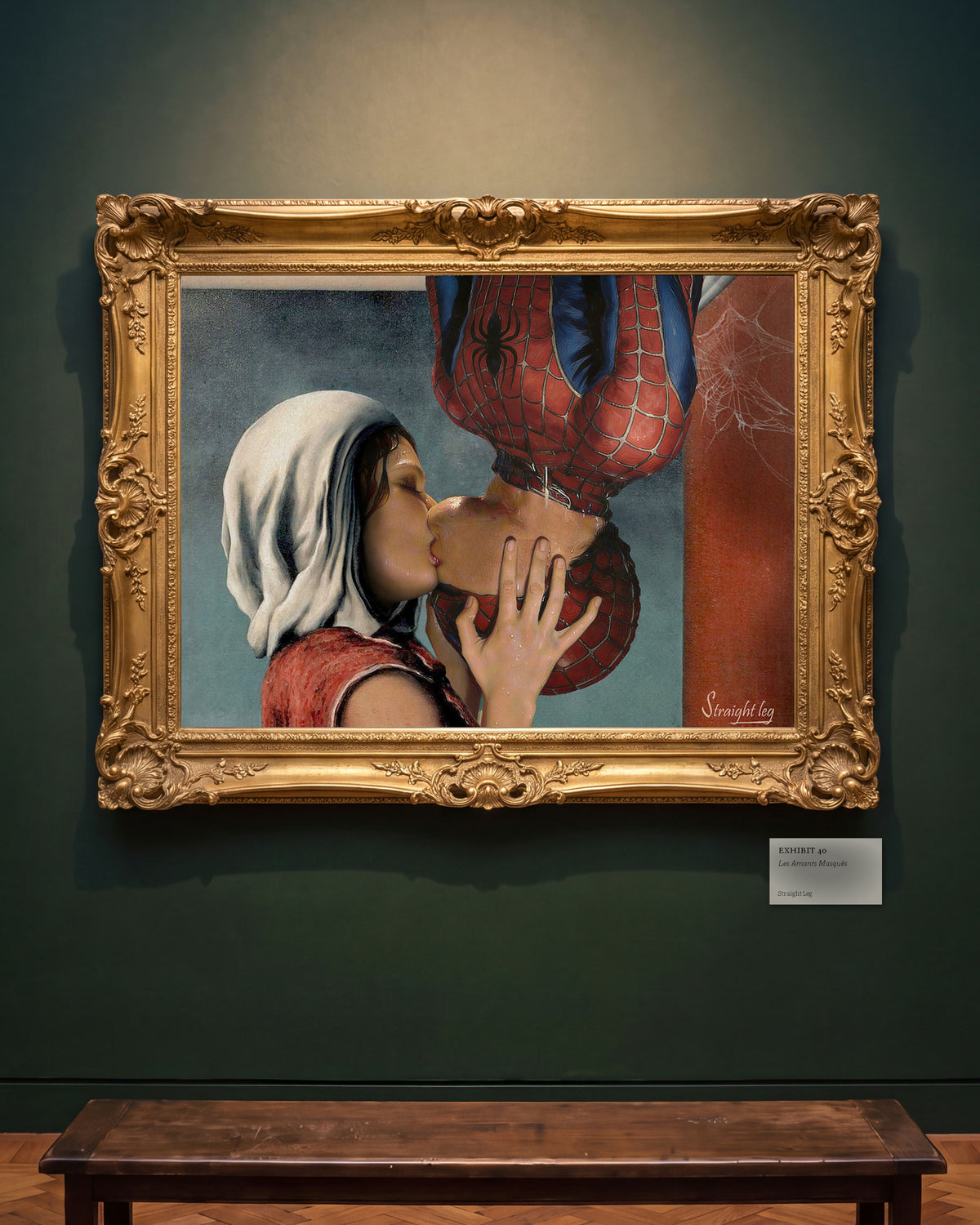 Exhibit 40, Les Amants Masqués: il quadro appeso nella sua Sala del Museo Straight Leg