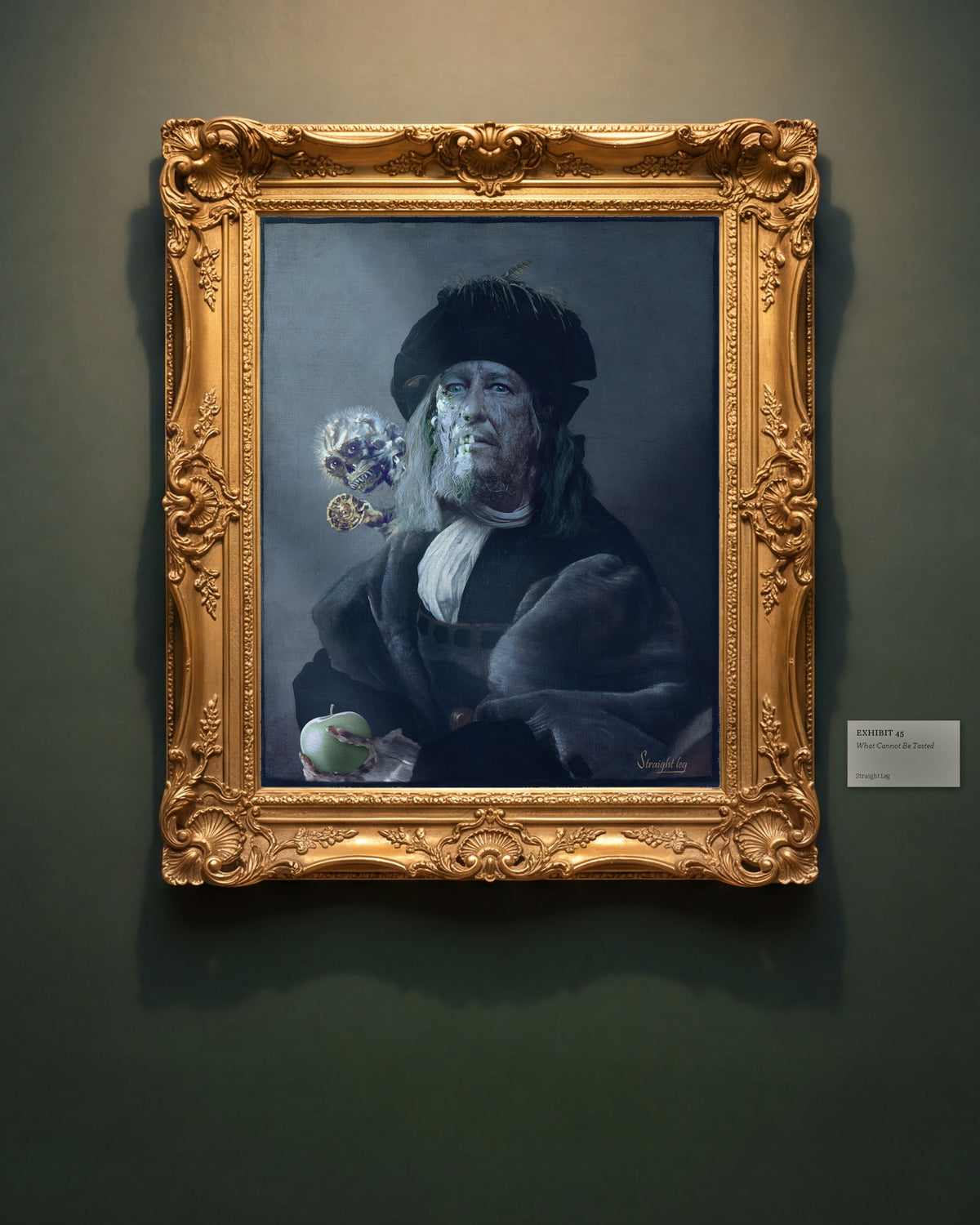 Exhibit 45, What Cannot Be Tasted: il quadro appeso nella sua Sala del Museo Straight Leg
