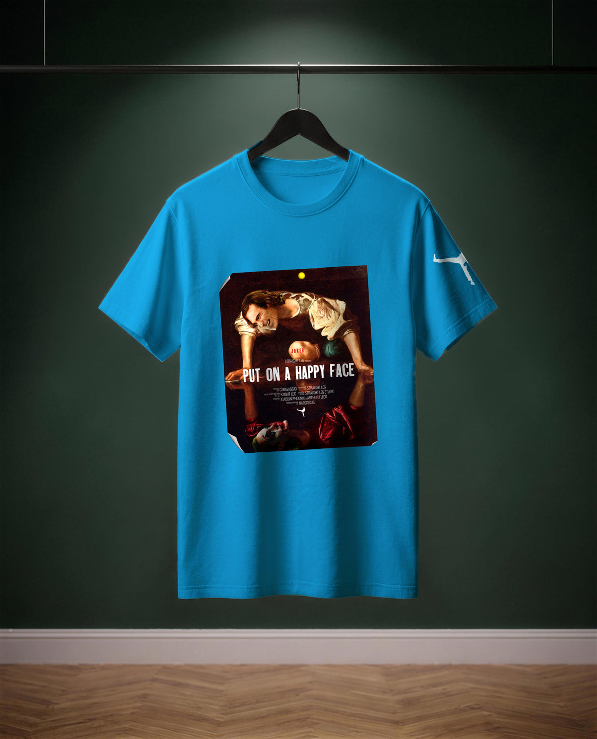 Put on a Happy Face — t-shirt colore Acqua, davanti