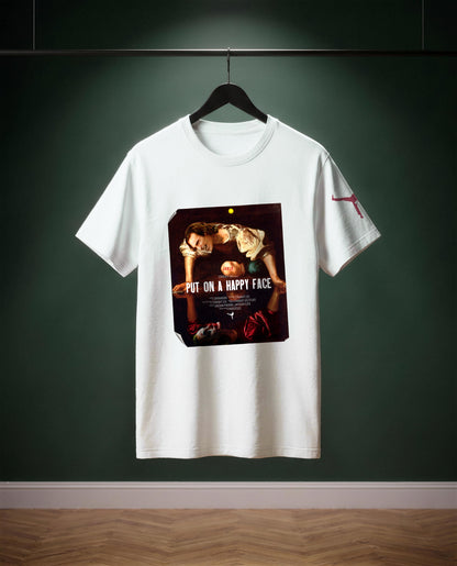 Put on a Happy Face — t-shirt colore Bianco, davanti