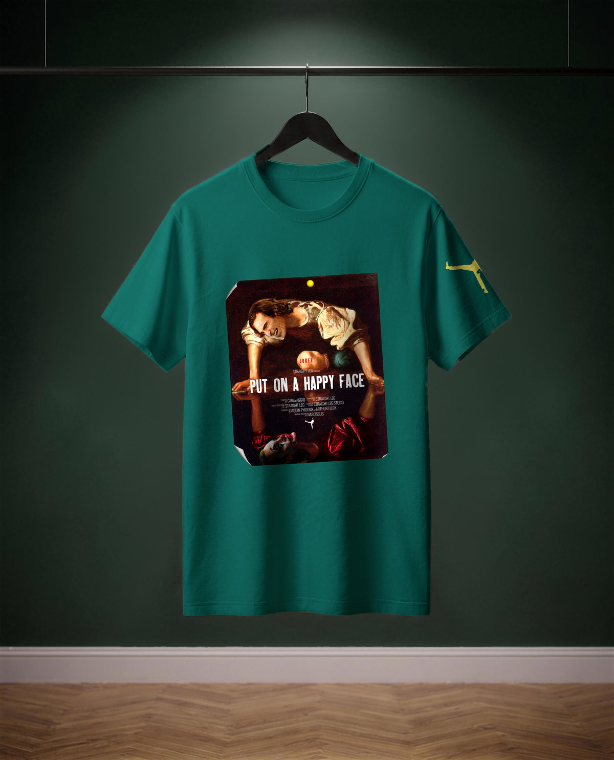 Put on a Happy Face — t-shirt colore Verde smeraldo, davanti