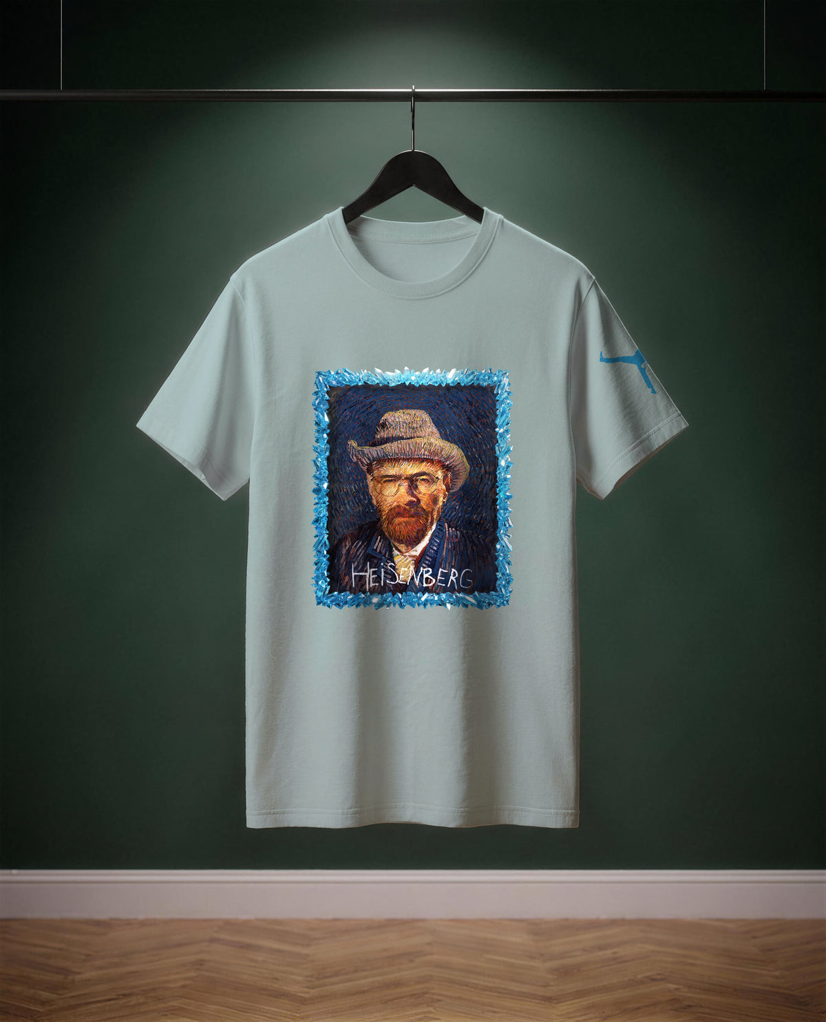 Say My Name — t-shirt colore Blu ghiaccio, davanti