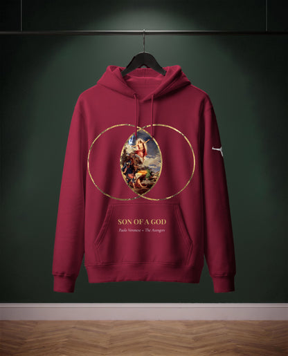 Son of a God — felpa colore Bourdeaux, davanti