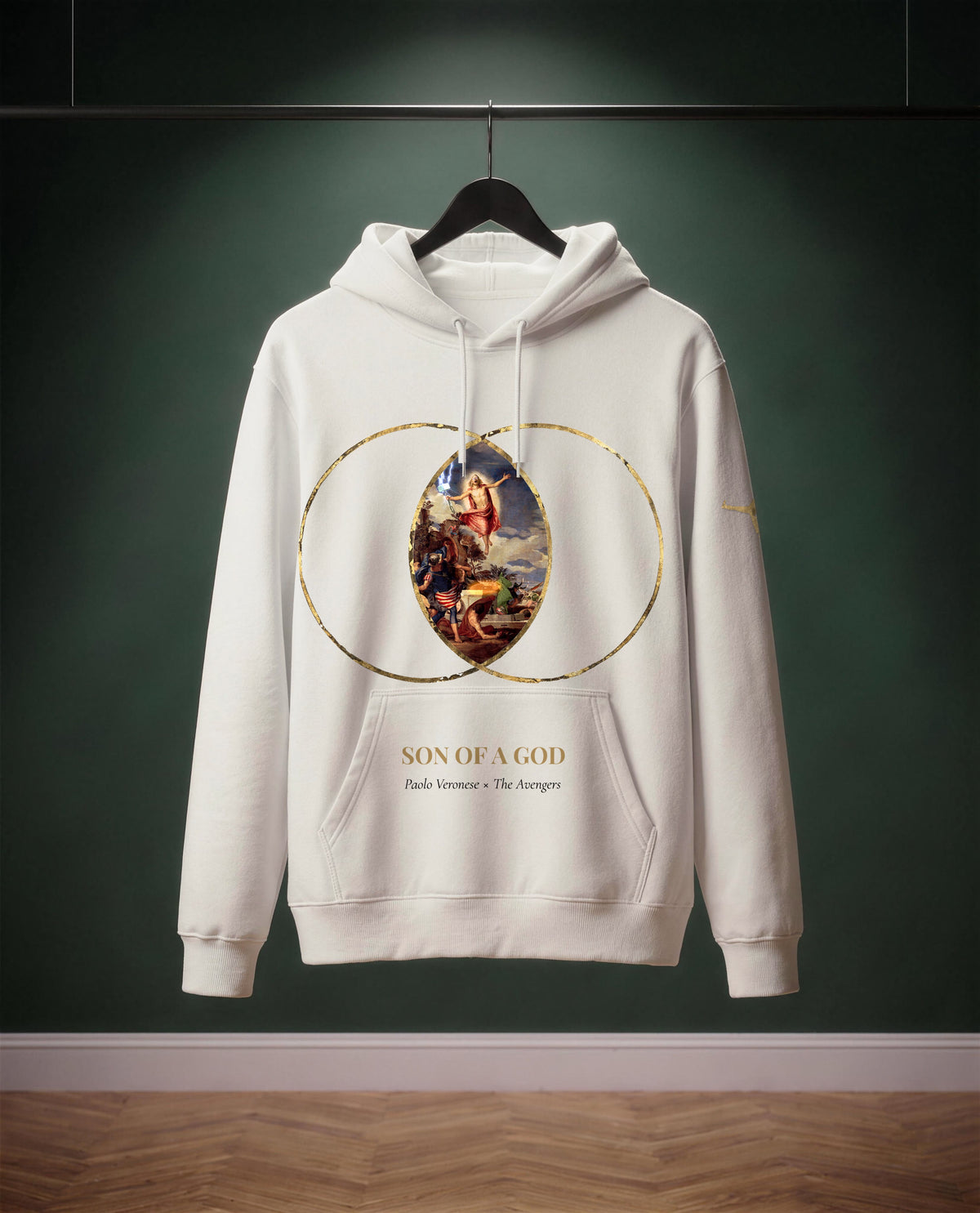 Son of a God — felpa colore Off-White, davanti