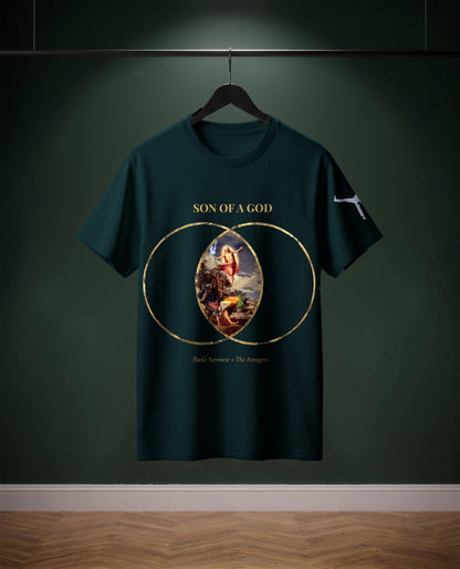 Son of a God — t-shirt colore Blu petrolio, davanti