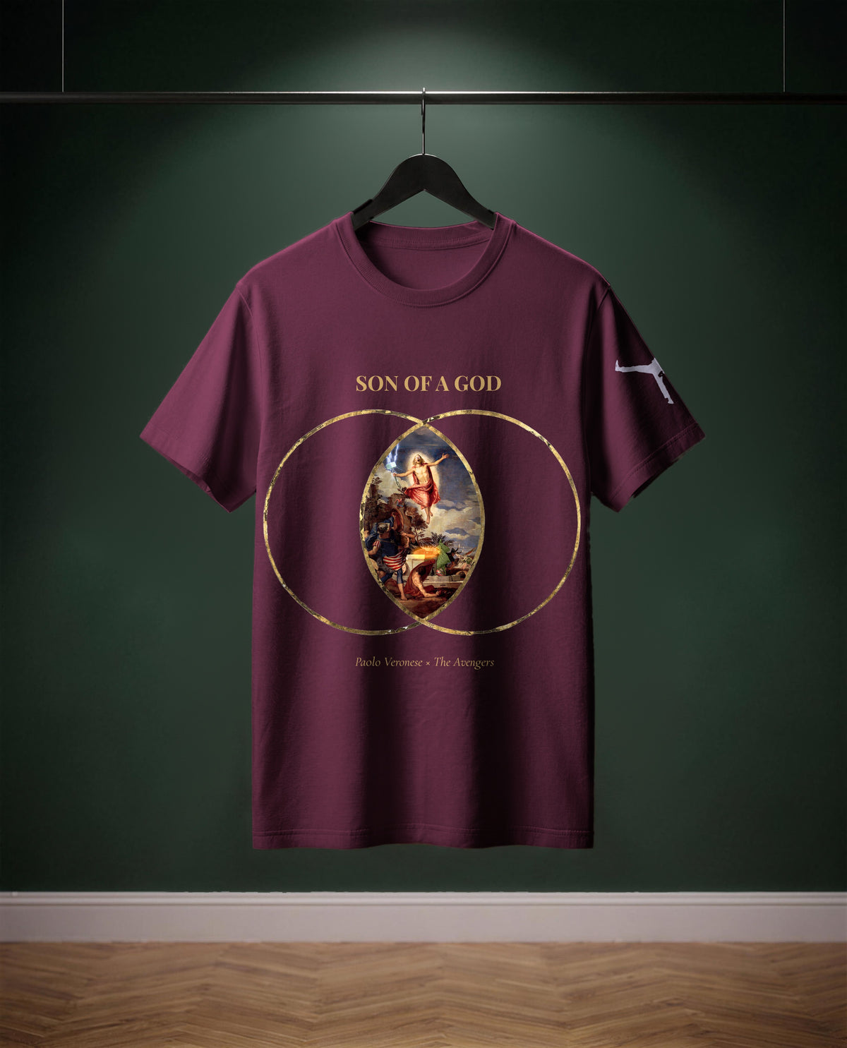 Son of a God — t-shirt colore Bourdeaux, davanti