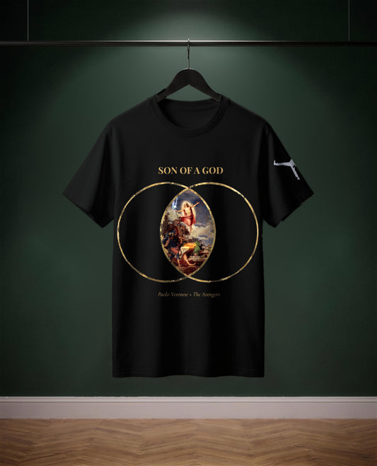 Son of a God — t-shirt colore Nero, davanti