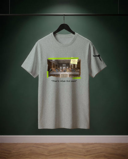 That's what God said — t-shirt colore Grigio medio melange, davanti