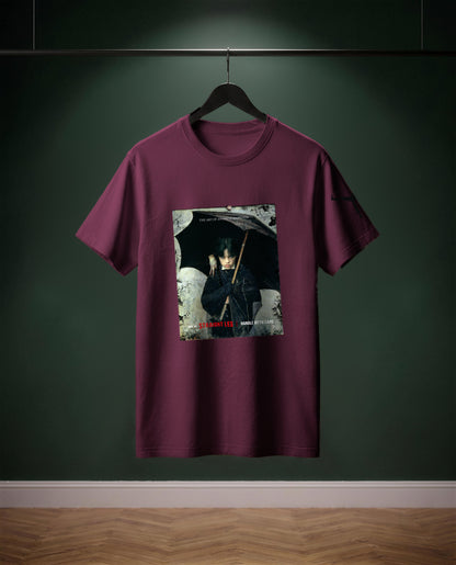 The Art of avoiding Happiness — t-shirt colore Bourdeaux, davanti