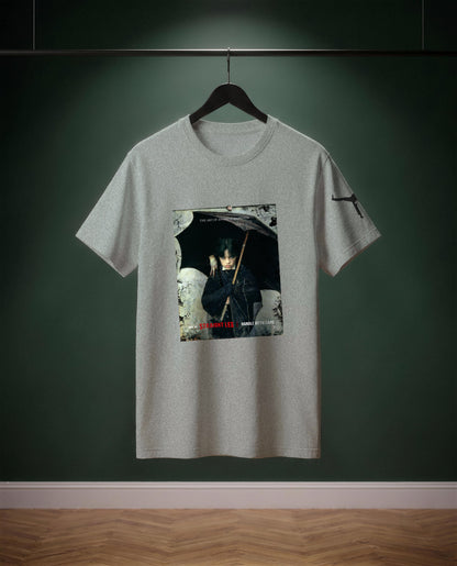 The Art of avoiding Happiness — t-shirt colore Grigio medio melange, davanti