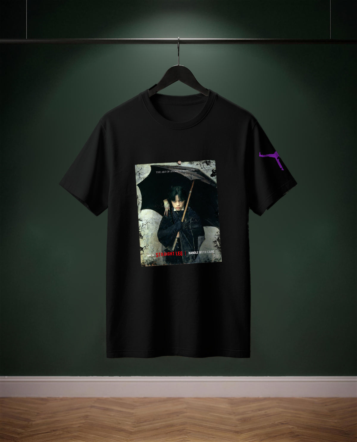 The Art of avoiding Happiness — t-shirt colore Nero, davanti