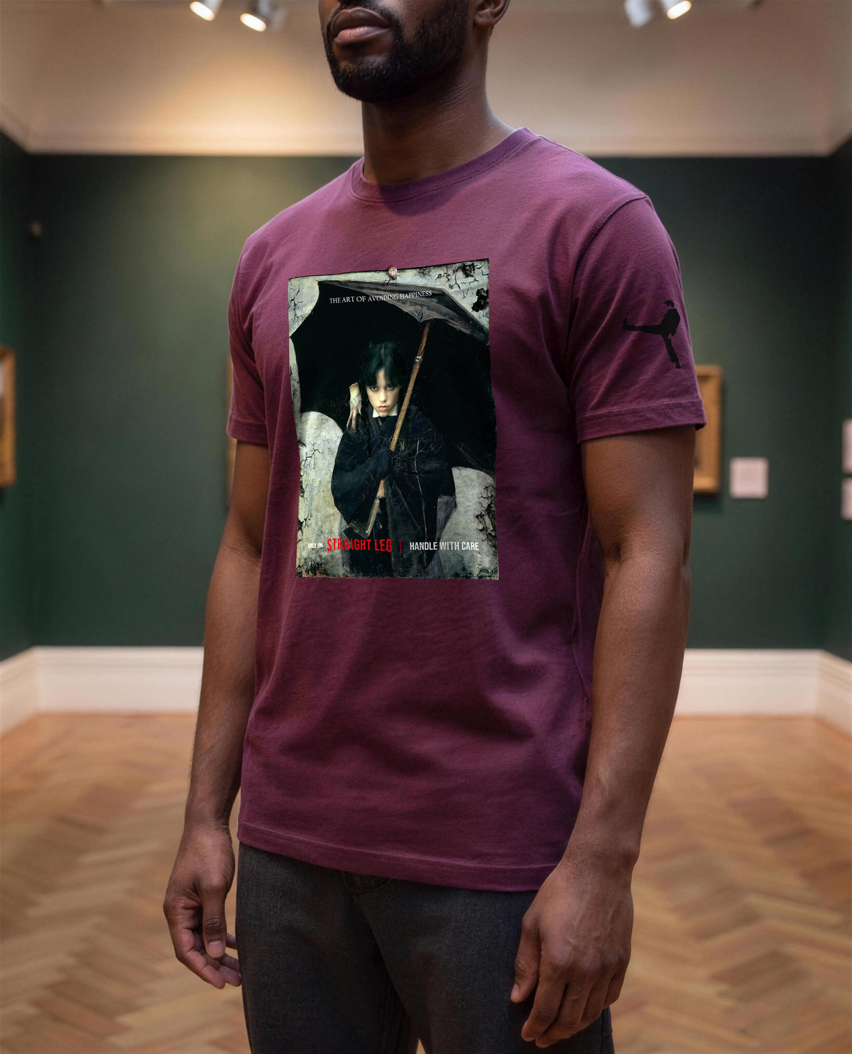 The Art of avoiding Happiness — t-shirt indossata